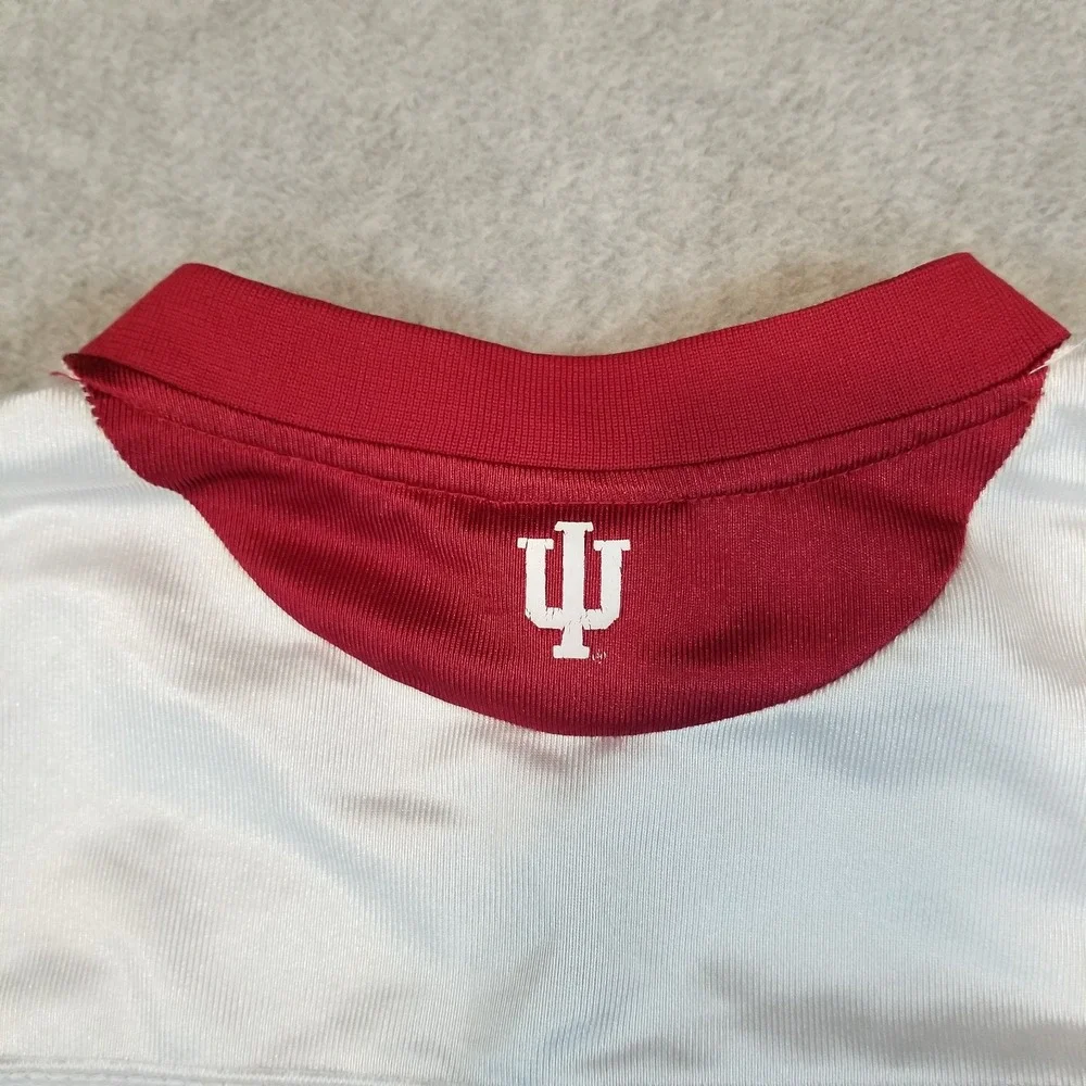 Indiana Hoosiers Jersey Shirt Boys Extra Large White Red Adidas IU Football NCAA